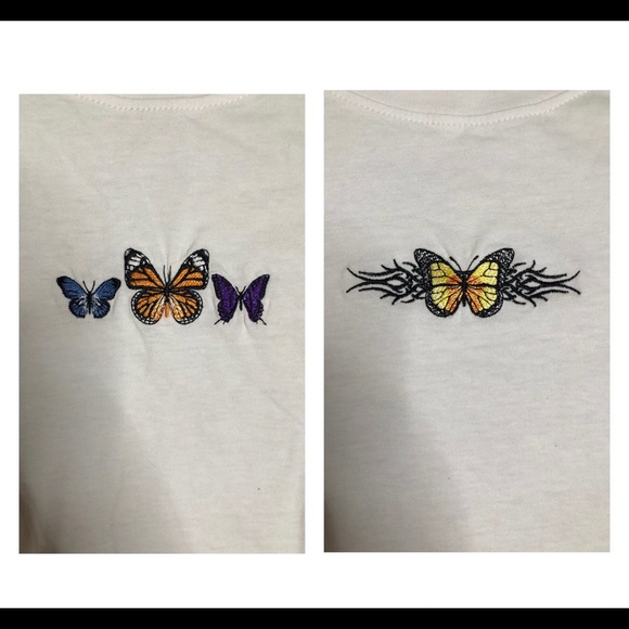 2 Urbanplanet Orangekiss tee with butterfly design - Picture 3 of 5